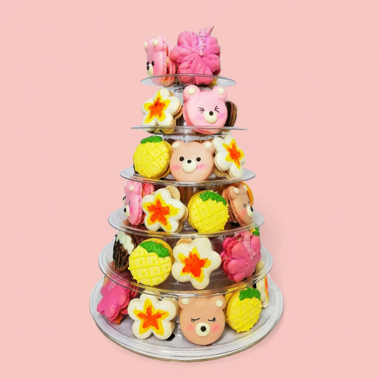 Custom Macaron Tower by Love Bites Cake Hub