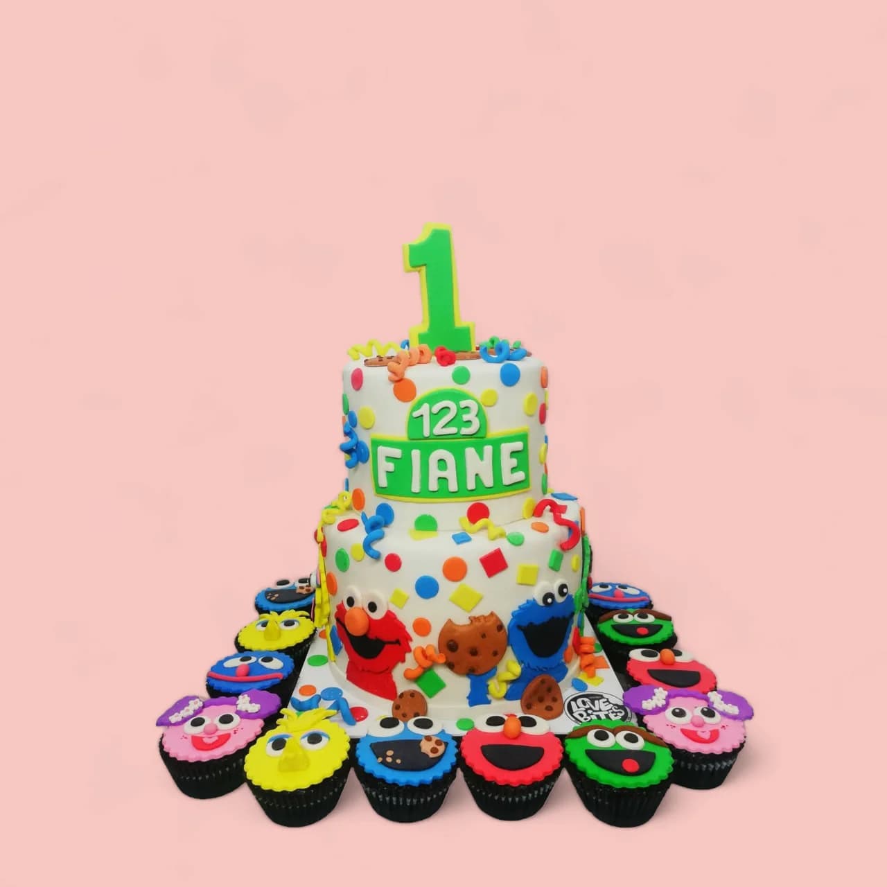 Custom Sesame Street-Themed Fondant Birthday Cake by Love Bites Cake Hub