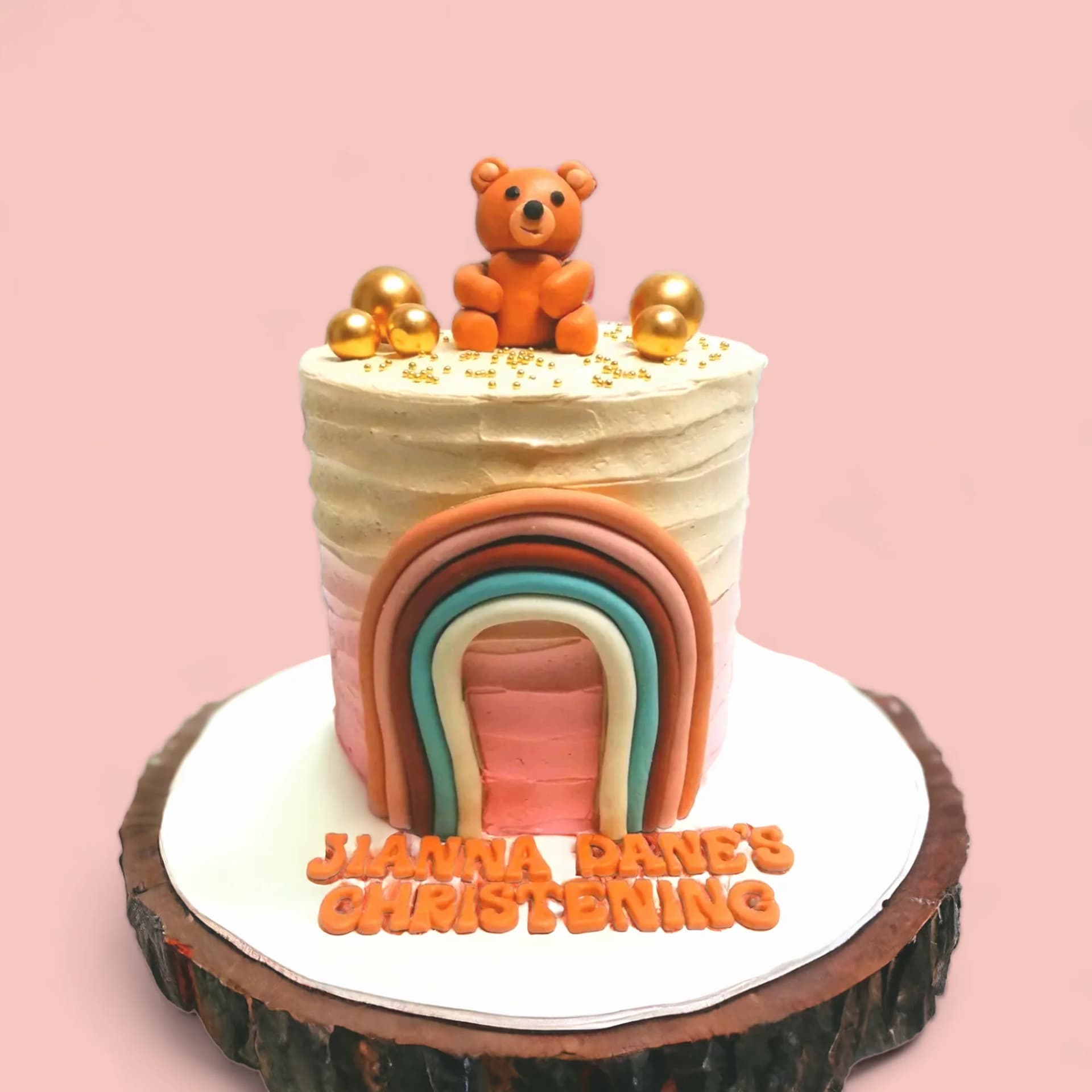 Custom Bear-Themed Birthday Cake with Fondant Details by Love Bites Cake Hub