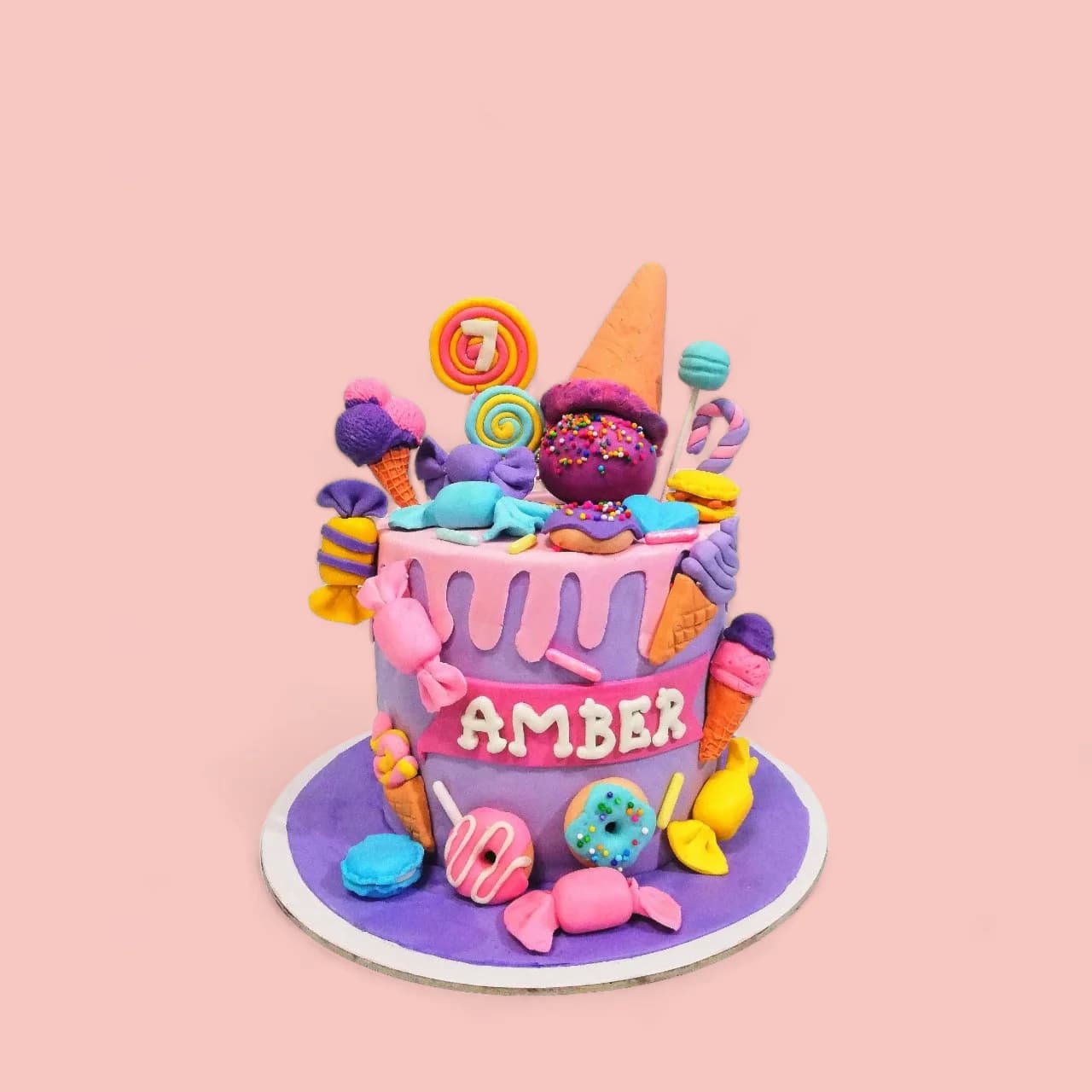 Custom Candyland-Themed Fondant Birthday Cake by Love Bites Cake Hub