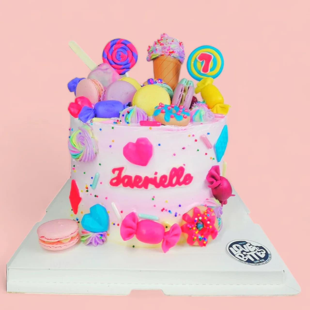 Custom Candyland-Themed Birthday Cake with Fondant Details by Love Bites Cake Hub