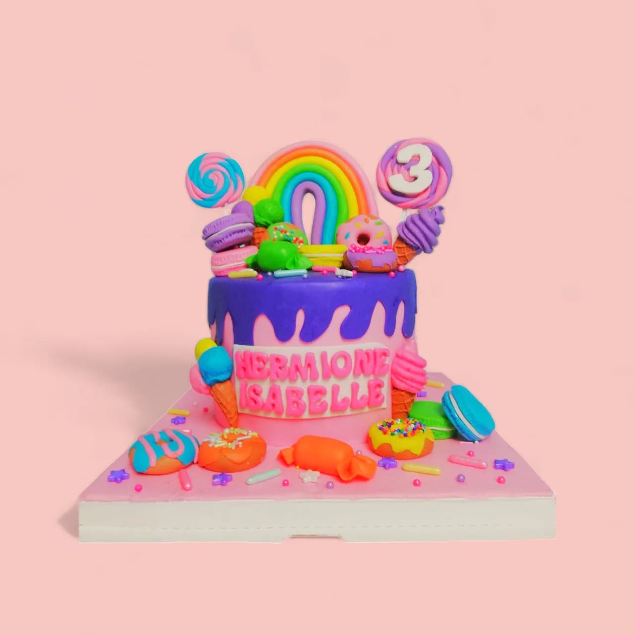 Custom Candyland-Themed Fondant Birthday Cake by Love Bites Cake Hub