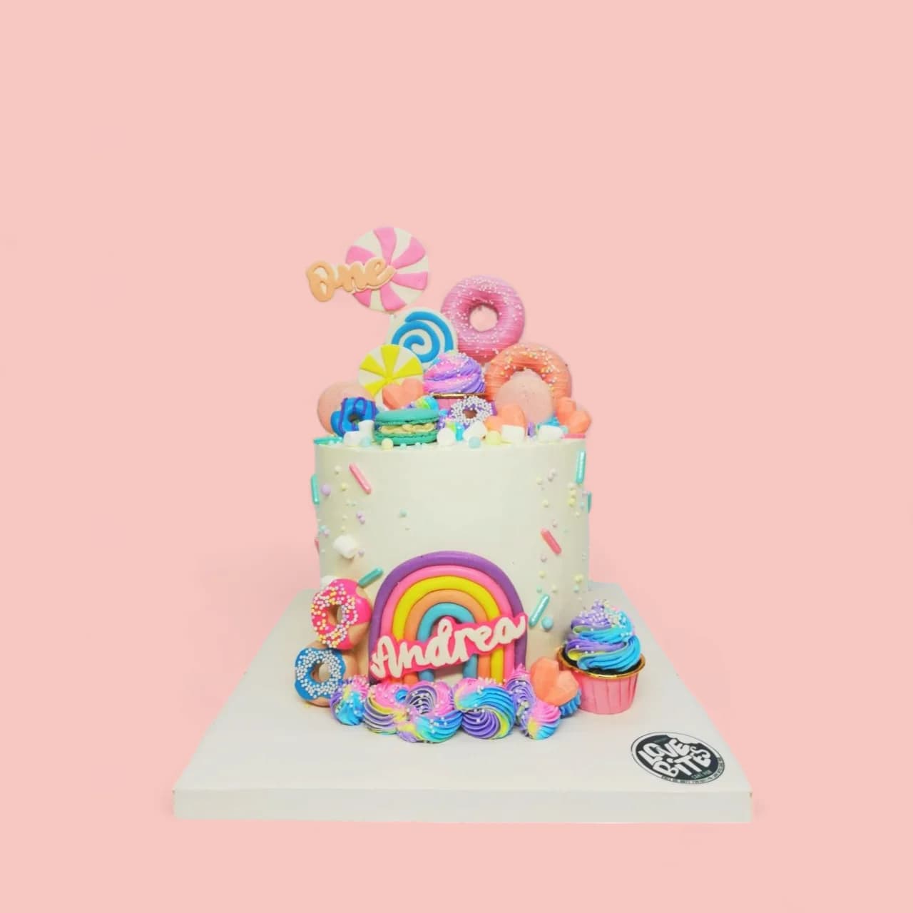 Custom Candyland-Themed Birthday Cake with Fondant Details by Love Bites Cake Hub