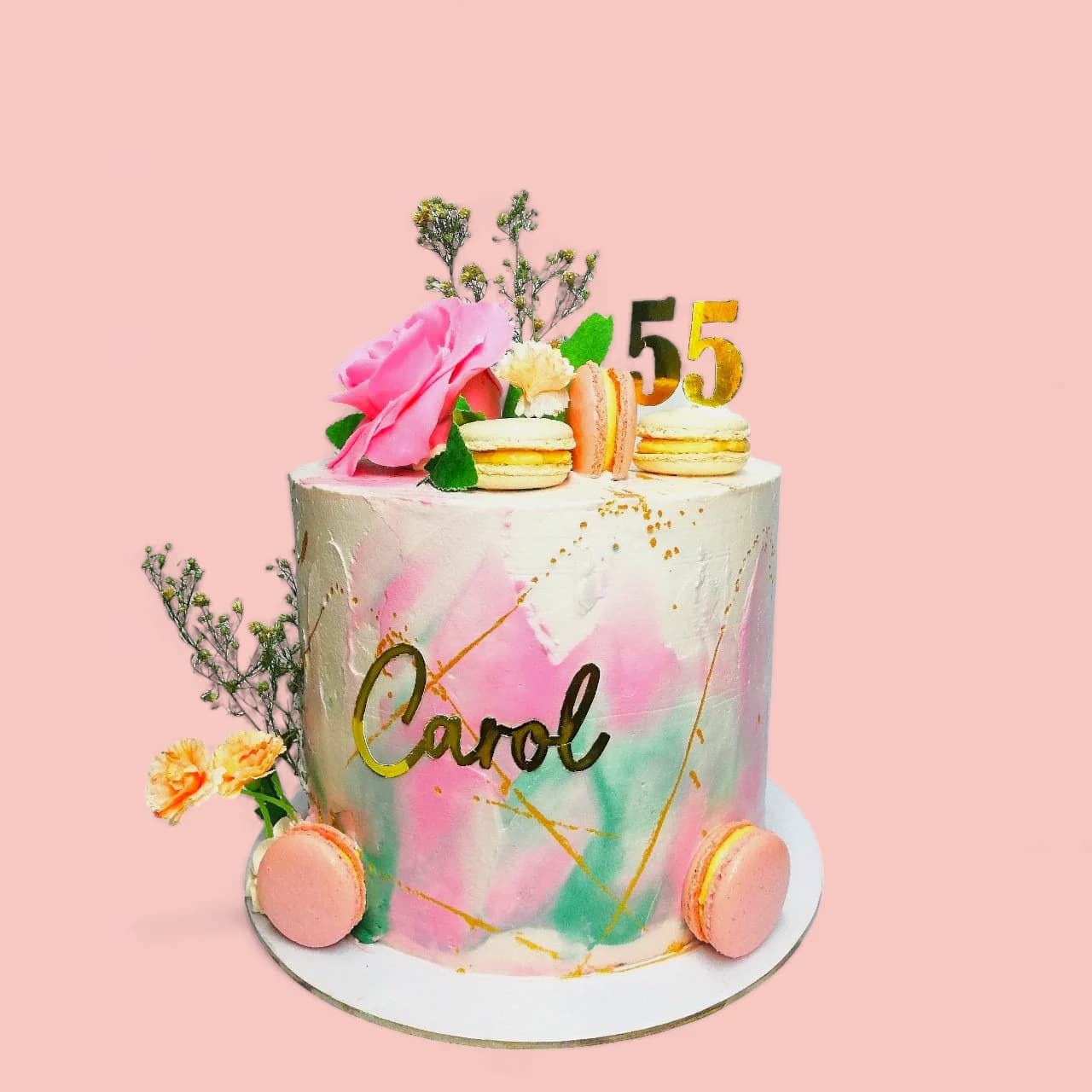 Custom Pastel-Themed Birthday Cake by Love Bites Cake Hub