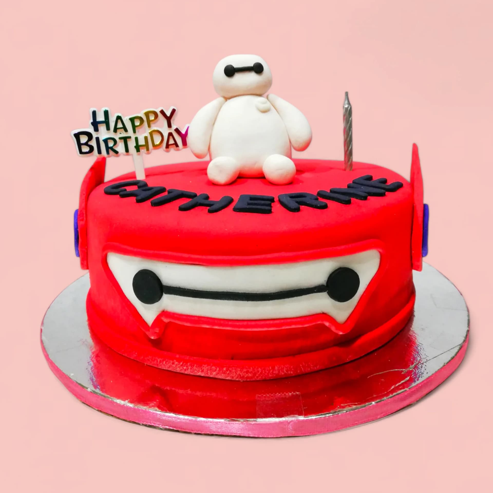 Custom Baymax-Themed Fondant Birthday Cake by Love Bites Cake Hub