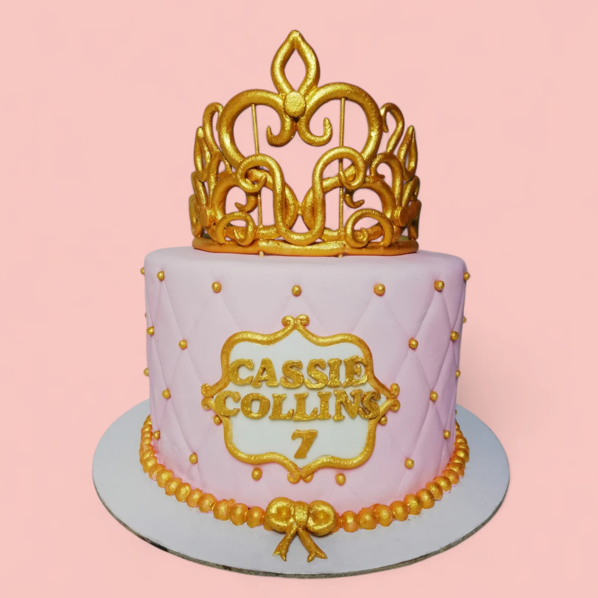 Custom Princess Crowned-Themed Fondant Birthday Cake by Love Bites Cake Hub