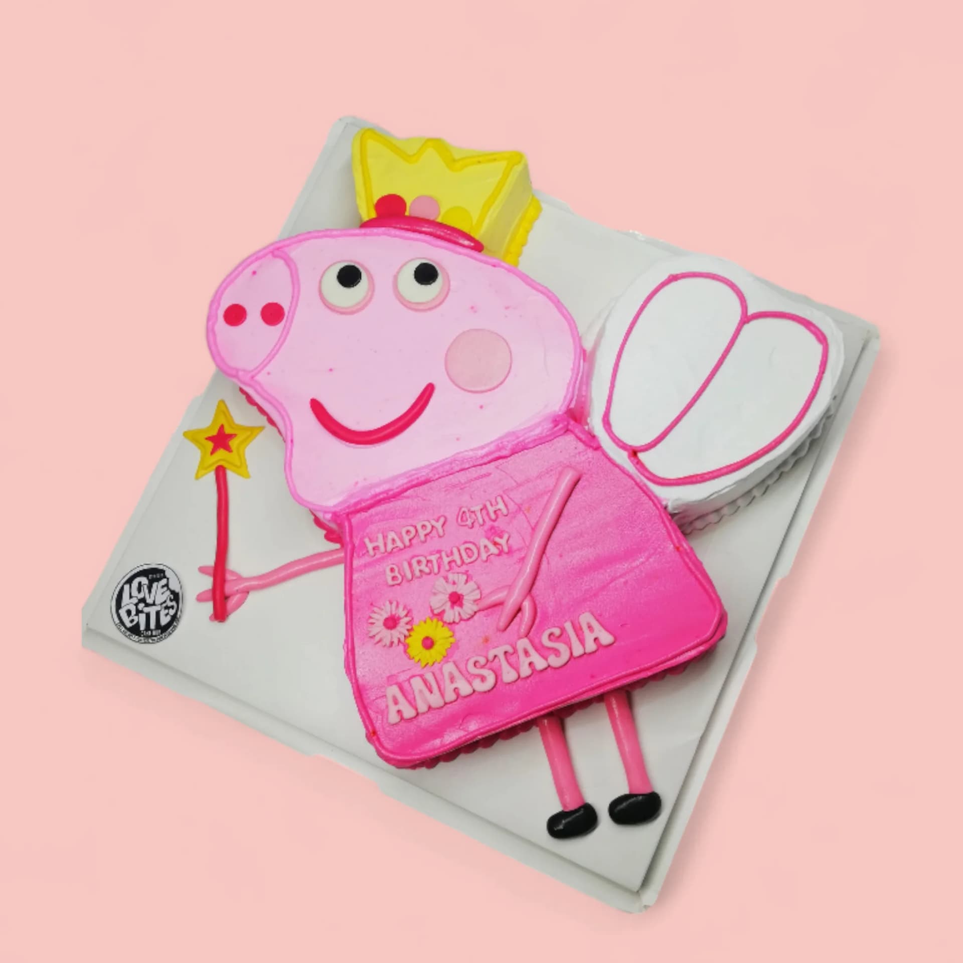 Custom Peppa Pig-Themed Birthday Cake by Love Bites Cake Hub