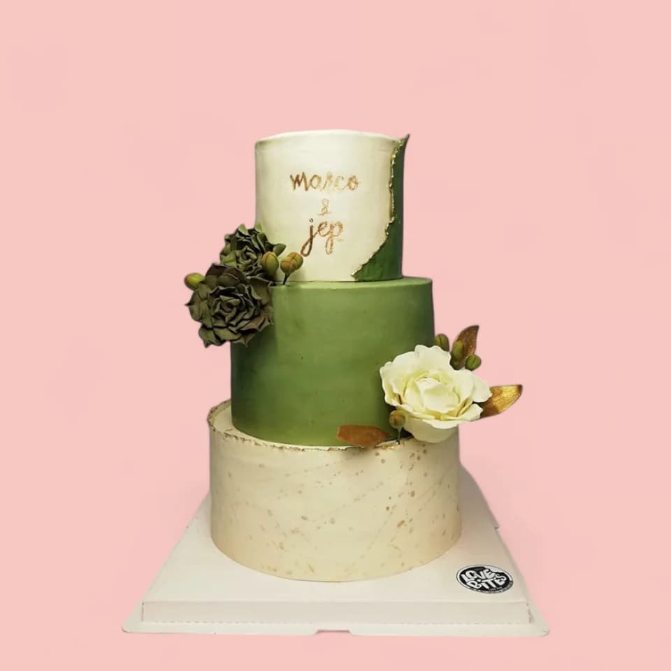 3 Tier Wedding Cake by Love Bites Cake Hub