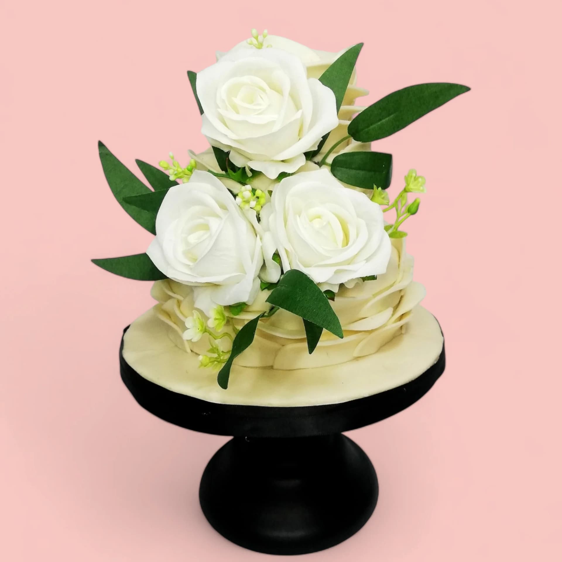 Flower-Themed Wedding Cake by Love Bites Cake Hub